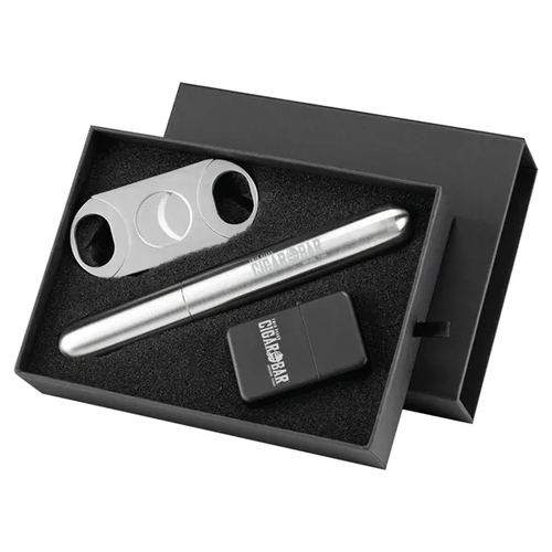 Main photo of Cubano Cigar Holder Lighter And Cutter Gift Set