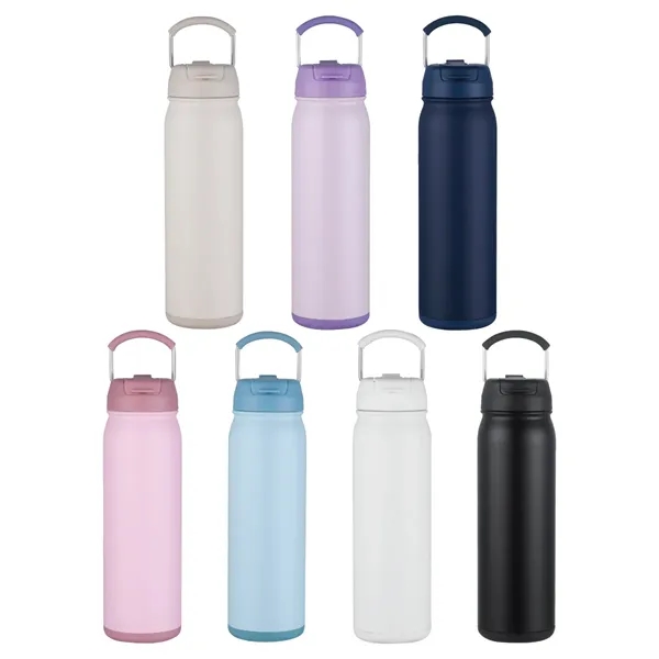 White color option for 24 Oz. Pop Sip Vacuum Insulated Water Bottle W/2 In 1 Sipper
