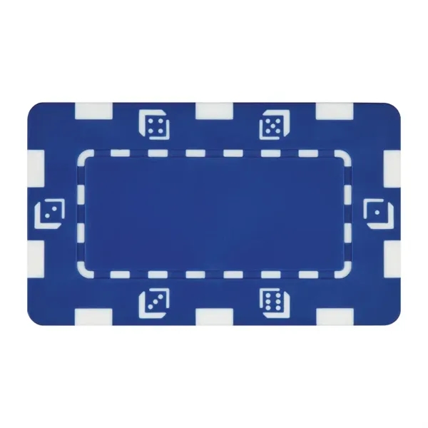 Blue color option for Rectangular Dice Poker Chip Plaque