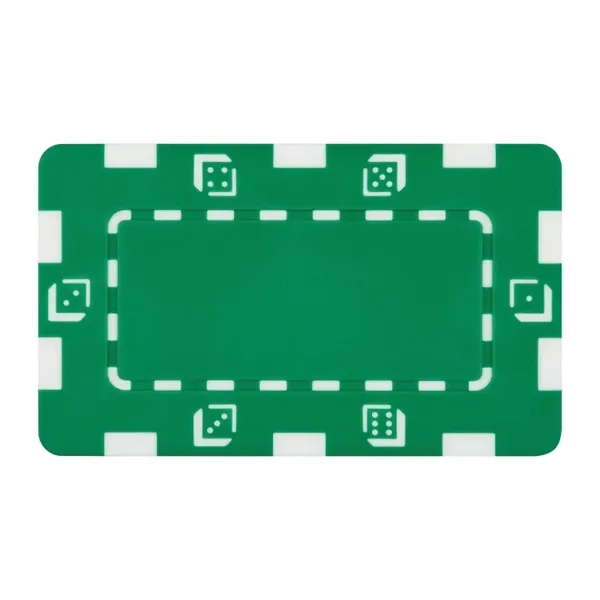 Green color option for Rectangular Dice Poker Chip Plaque