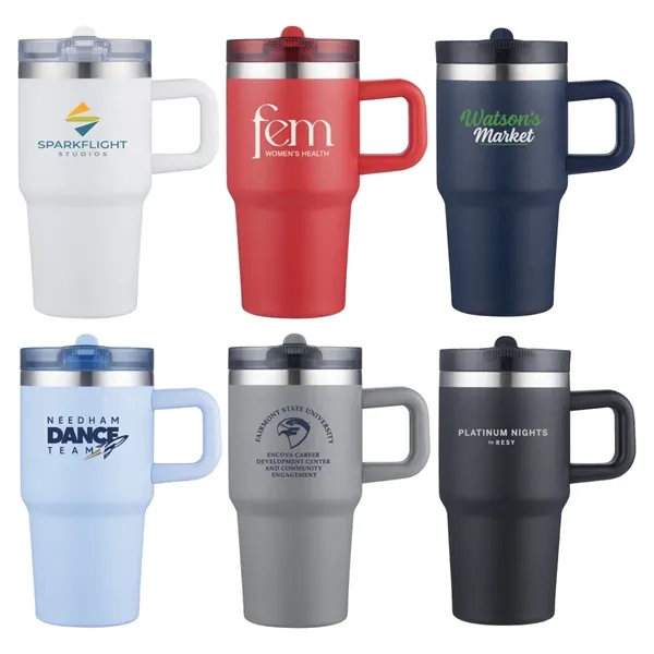 Red color option for 20 Oz. Vacuum Insulated Tumbler Mug W/ Handle