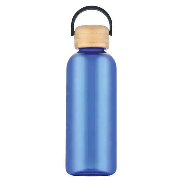 Blue color option for Traveler 21 Oz. Rpet Plastic Bottle W/ Bamboo Lid