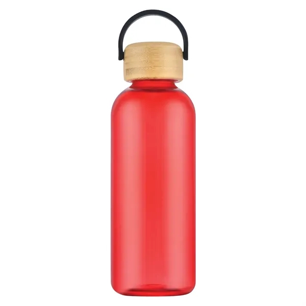 Red color option for Traveler 21 Oz. Rpet Plastic Bottle W/ Bamboo Lid