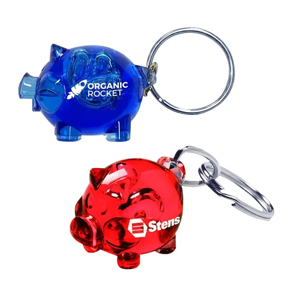 Translucent Blue color option for Pig Keychain