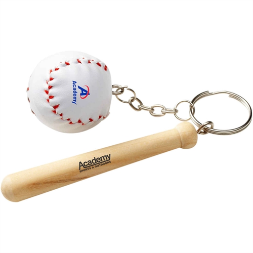 Main photo of Baseball Bat And Ball Keychain