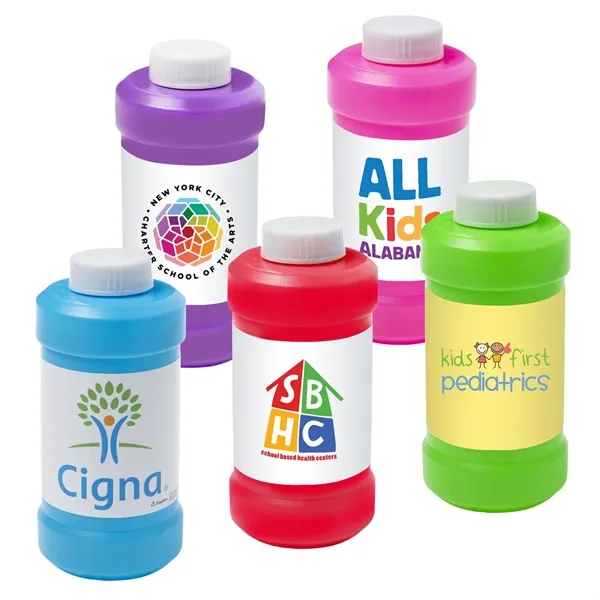Blue color option for 8 Oz. Bubbles With Digital Label
