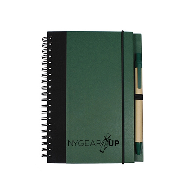 Hunter Green color option for Eco Friendly Notebook With Pen
