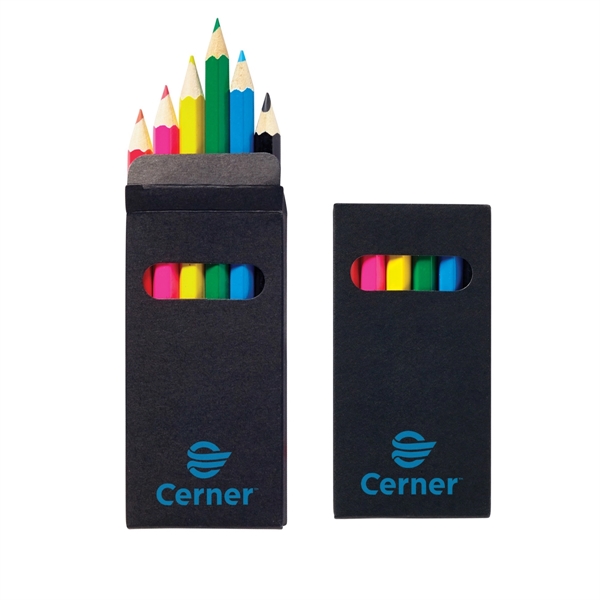Black color option for Six Color Wooden Pencil Set In Black Box