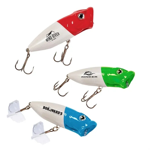 White-Green color option for Fish Face Popper Lure