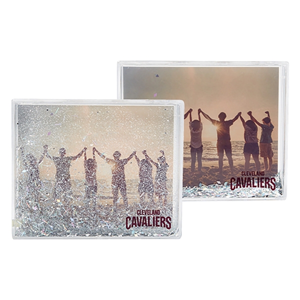 Clear color option for Silver Glitter Desktop Photo Frame