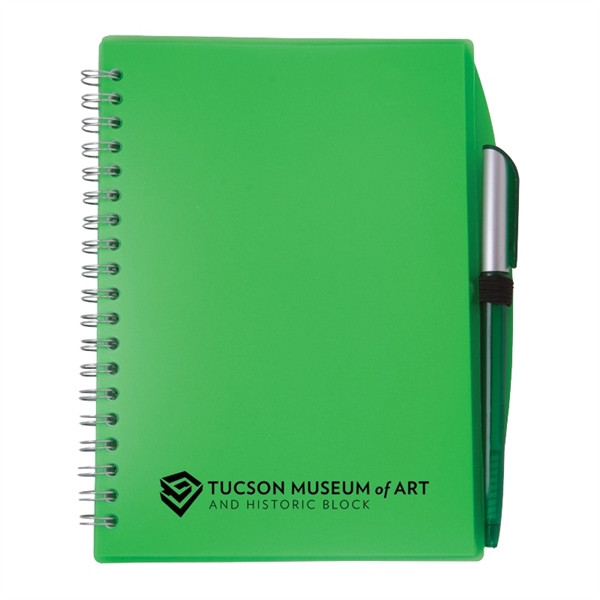 Translucent Green color option for Color Pro Spiral Unlined Notebook With Pen