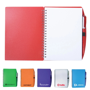 Photo of Color Pro Spiral Unlined Notebook With Pen