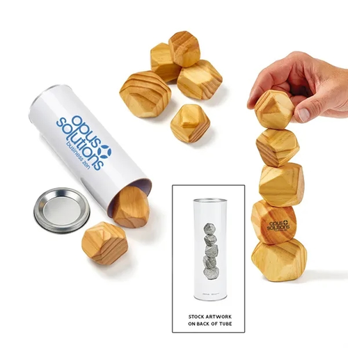 Main photo of Wooden Stacking Zen Stones Game