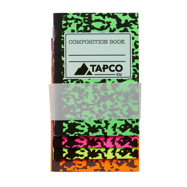 Neon Green color option for Mini Neon Composition Notebook Set