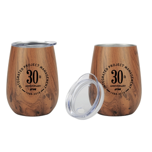 Photo of 10 Oz. Stainless Steel Lined Vacuum Wood Toned Wine Tumbler