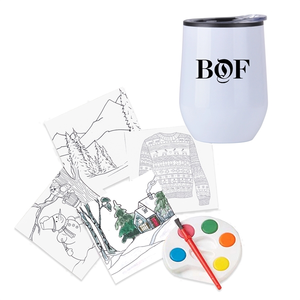 Photo of Holiday Adult Paint Set And Wine Tumbler
