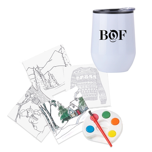 Main photo of Holiday Adult Paint Set And Wine Tumbler
