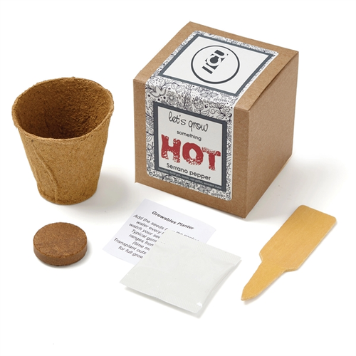 Main photo of Serrano Peppers Seed Growables Planter In Kraft Gift Box