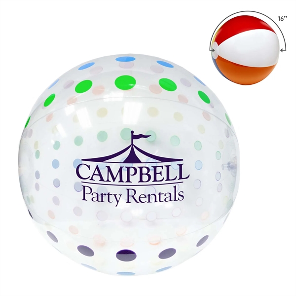Translucent Multi-Colors color option for Polka Dot Beach Ball