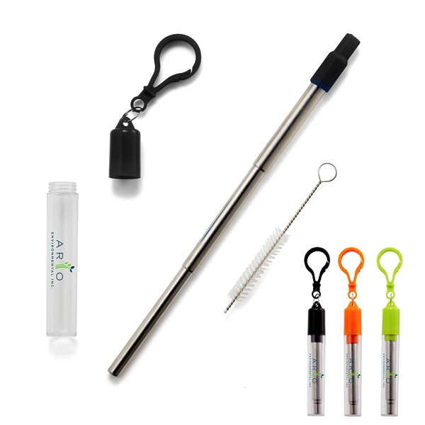 Green color option for Stainless Steel Collapsible Reusable Straw