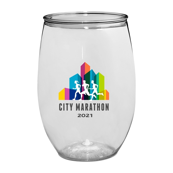Clear color option for 16 Oz. Stemless Wine Tumbler