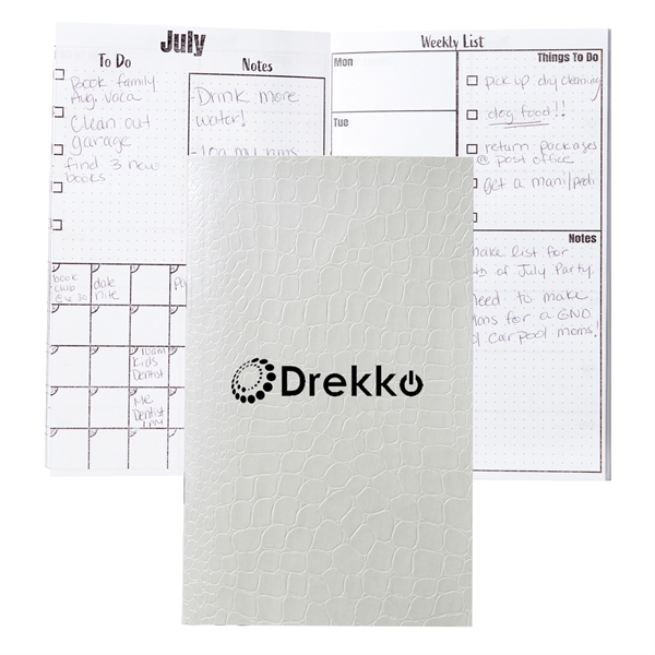 White color option for 5" X 8" Crocodile Calendar