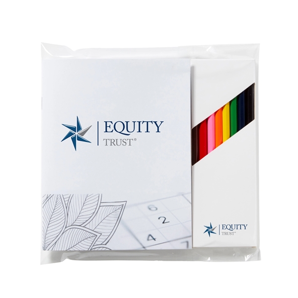 White color option for Deluxe Adult Activity Journal Book & Colored Pencils