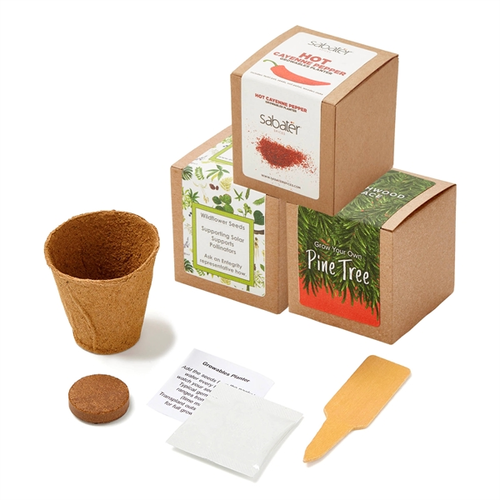 Main photo of Custom Growables Planter In Kraft Gift Box