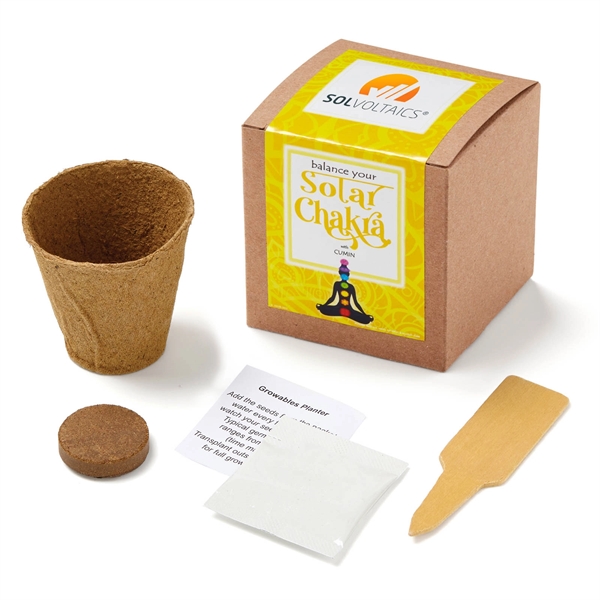 Brown color option for Solar Chakra Seed Growable In Kraft Gift Box