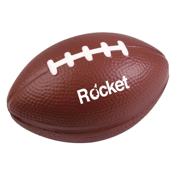 Brown-White color option for Football Stress Ball 3"