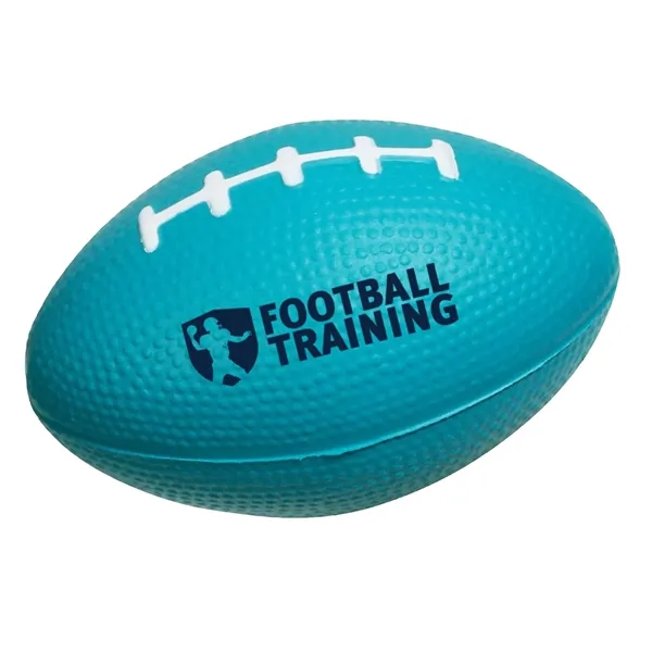 Teal-White color option for Football Stress Ball 3"