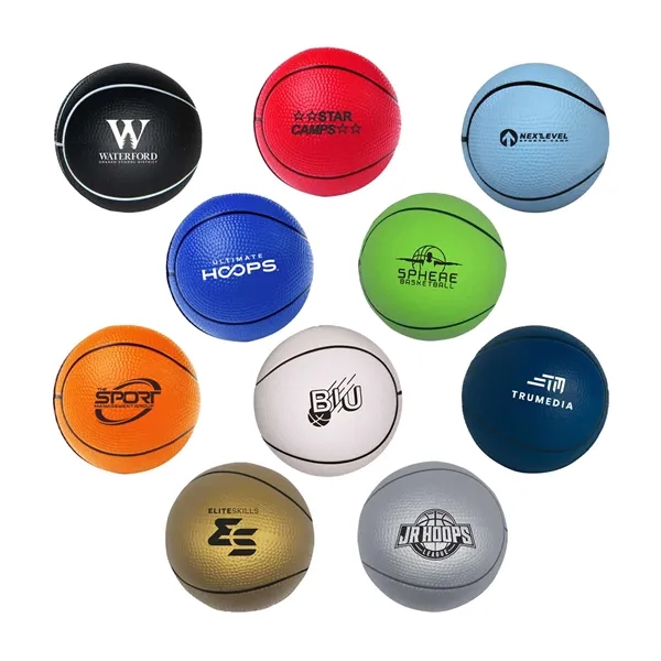 Light Blue-Black color option for Basketball Stress Ball Reliever