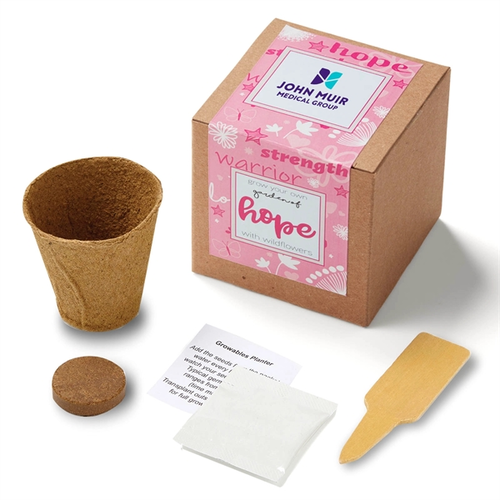 Main photo of Pink Garden Of Hope Seed Planter Kit In Kraft Box