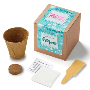Photo of Teal Garden Of Hope Seed Planter Kit In Kraft Box