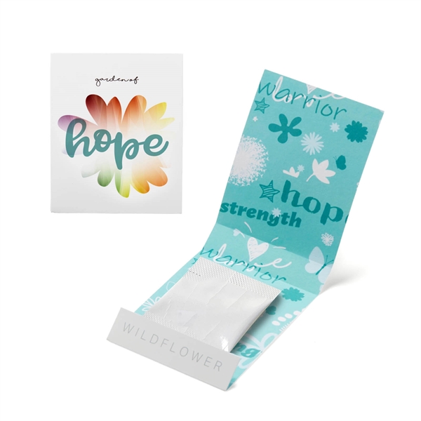 Teal color option for Teal Garden Of Hope Seed Matchbook