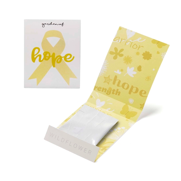 White color option for Yellow Ribbon Garden Of Hope Seed Matchbook