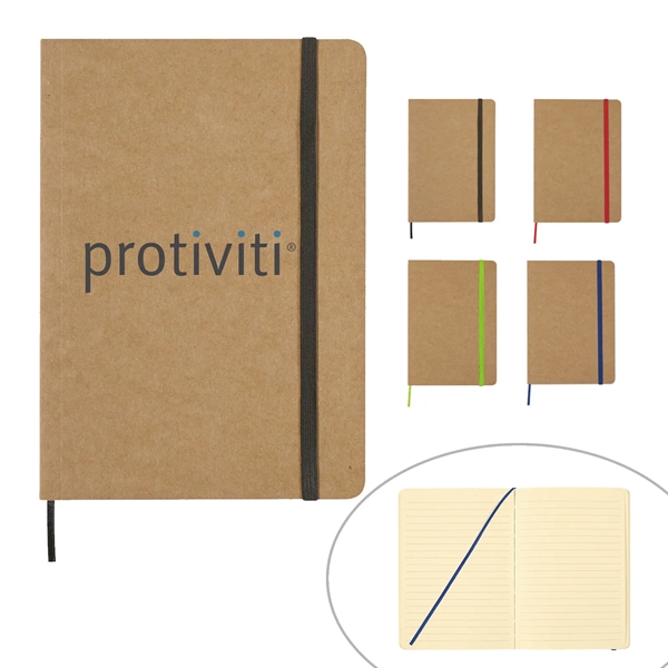 Red color option for Eco Notebook With Recycled Paper And Strap
