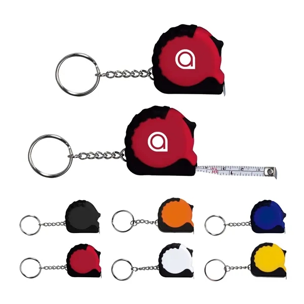 Blue-Black color option for Tape Measure Key Chain