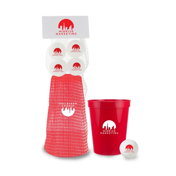 White-Red color option for Beer Pong Starter Kit