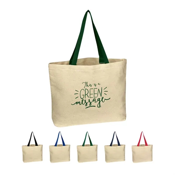 Natural-Green color option for Natural Cotton Canvas Tote Bag