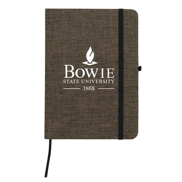 Brown color option for Rpet Heathered Journal With Pen Loop