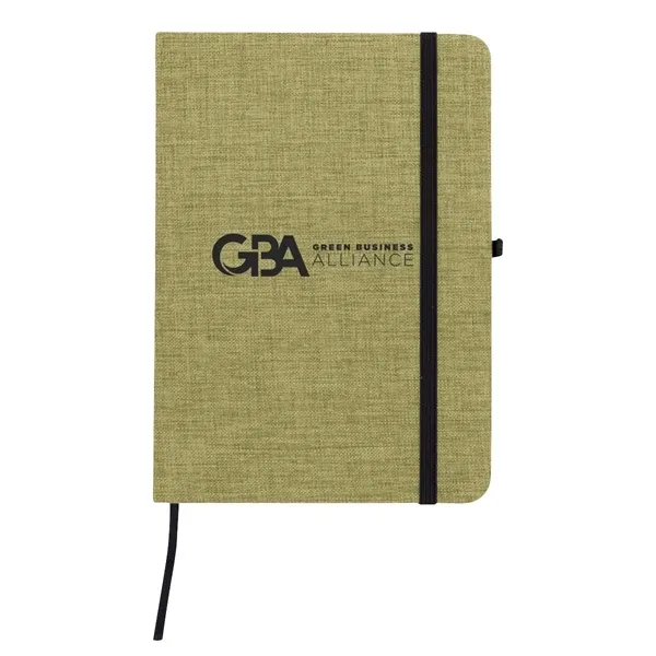 Olive Green color option for Rpet Heathered Journal With Pen Loop