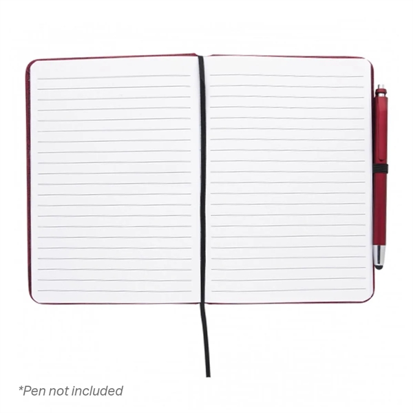 Red color option for Rpet Heathered Journal With Pen Loop
