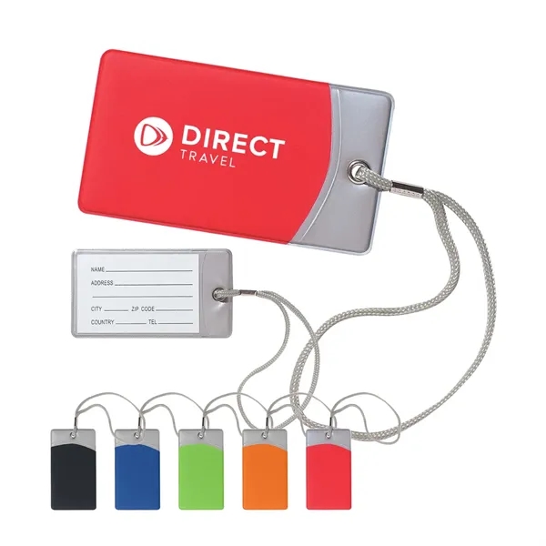 Orange-Silver color option for Two Tone Luggage Tag