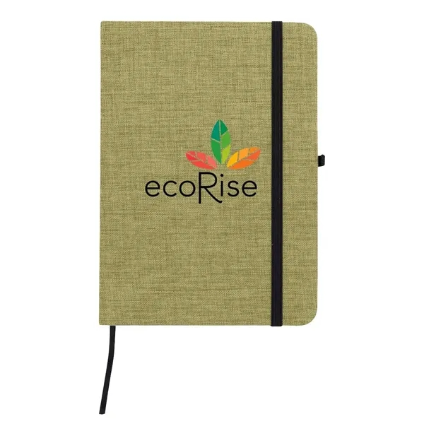 Olive Green color option for Full Color Rpet Heathered Journal With Pen Loop