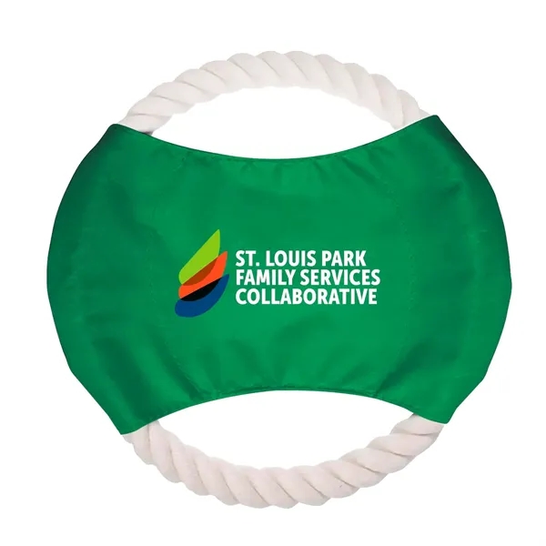 Green-White color option for Full Color Fido Flier Dog Rope Toy