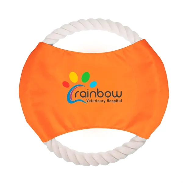 Orange-White color option for Full Color Fido Flier Dog Rope Toy