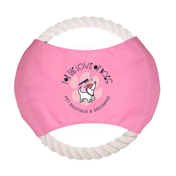 Pink-White color option for Full Color Fido Flier Dog Rope Toy