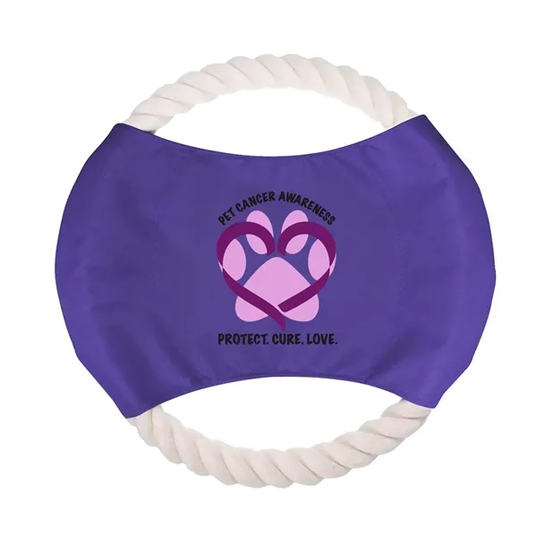Purple-White color option for Full Color Fido Flier Dog Rope Toy