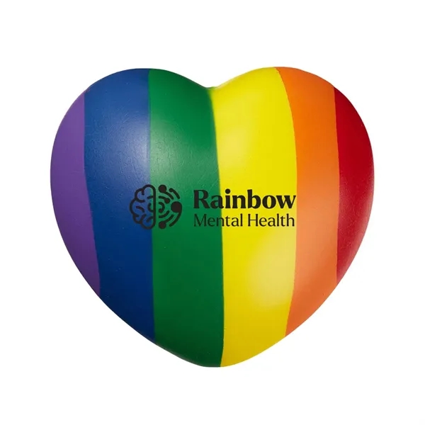 Multi Color color option for Pride Heart Stress Reliever
